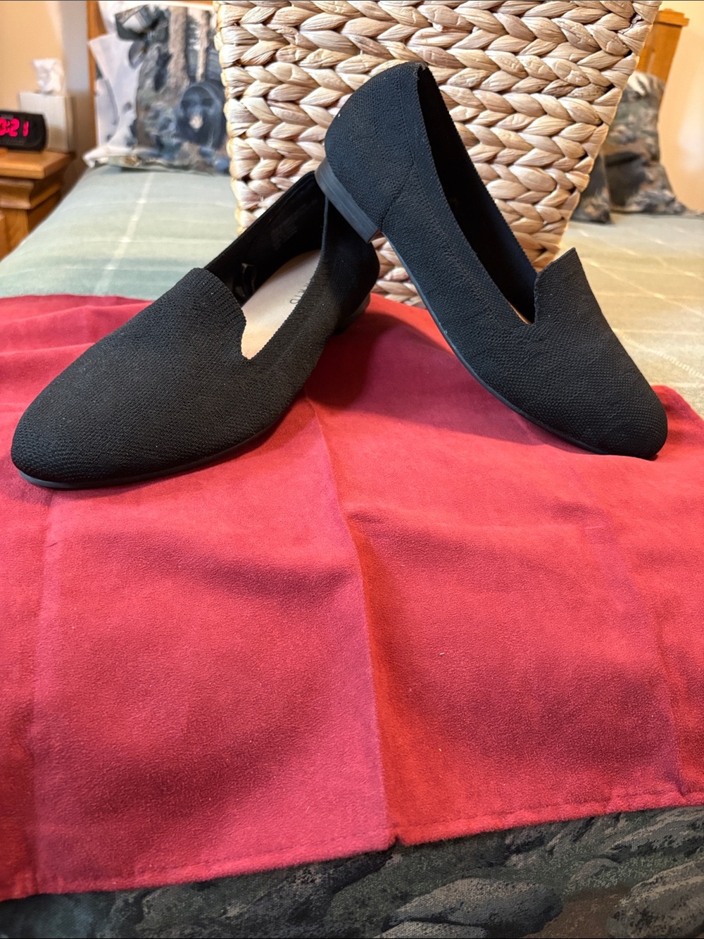 Torrid Black Knit Slip-On Loafers 9.5 WW